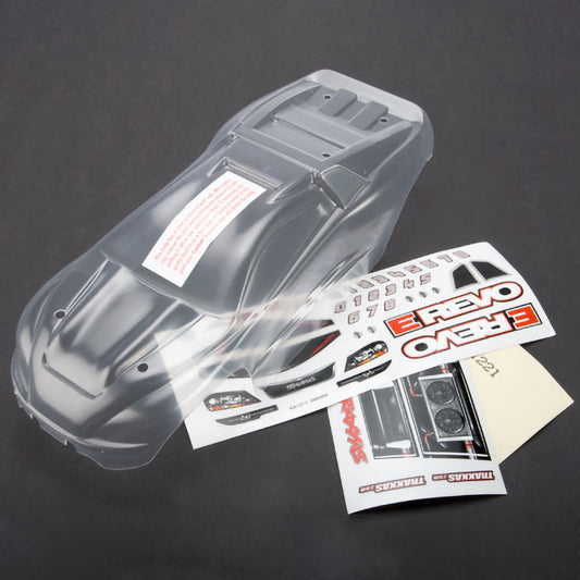 Traxxas 1/16 E-Revo Body w/Grille & Light Decals (Clear)