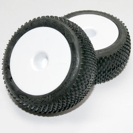 Traxxas Tires & Wheels, Assembled, Glued (white dished 2.2' wheels, Response Pro 2.2' tires, foam inserts) (2)