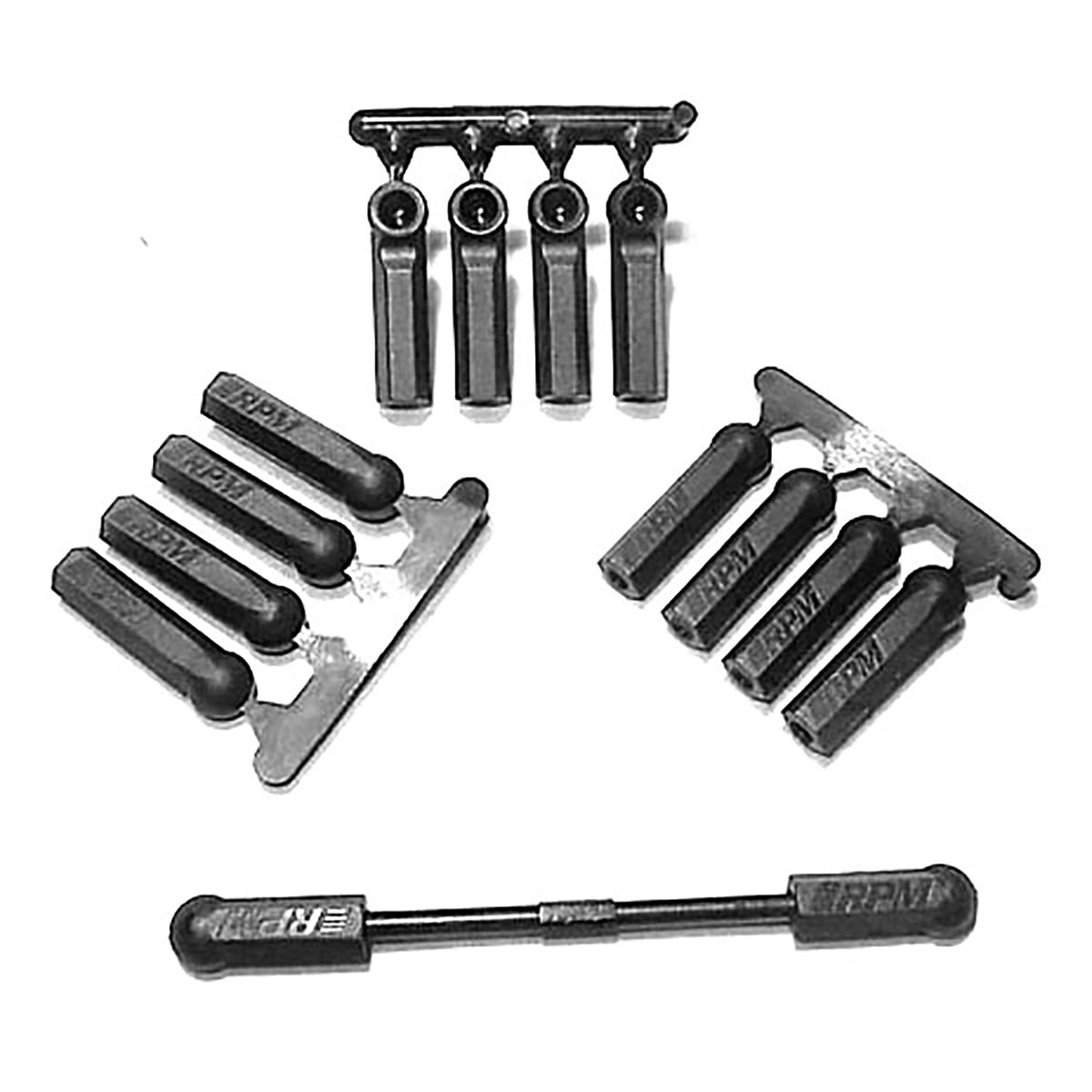 RPM Long Shank Rod Ends, 4-40, Black (12pcs)