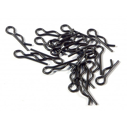 HPI Body Clip, 6mm, Black, (20pcs), RS4, Sport 3, Jumpshot, Savage, Baja 5B, E10
