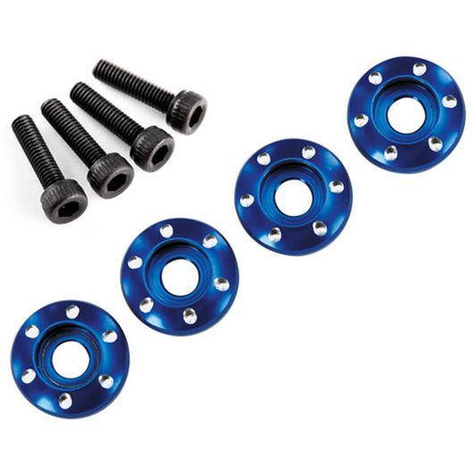 Traxxas LaTrax Blue Aluminum Wheel Nut Washers (4)