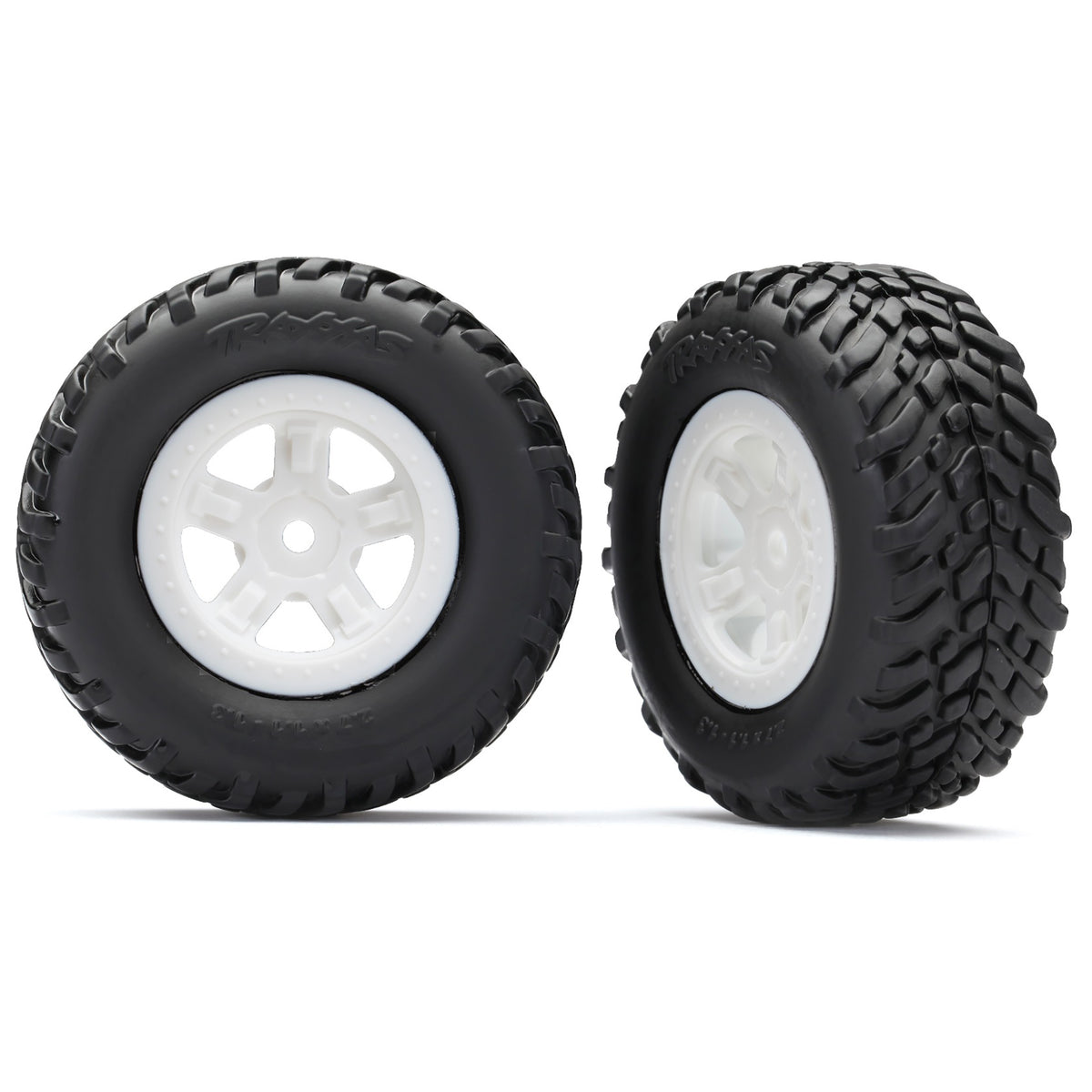 Traxxas LaTrax White 5-Spoke wheels with SCT Tires (2)
