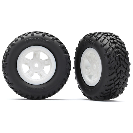 Traxxas LaTrax White 5-Spoke wheels with SCT Tires (2)
