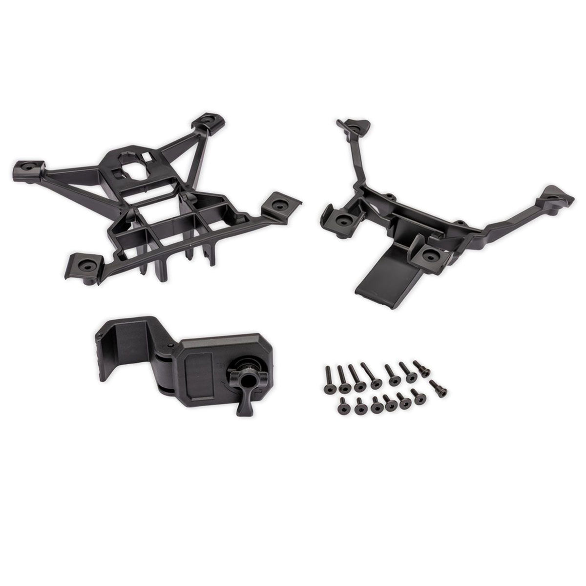 Traxxas Body Mounts, Front & Rear/3x15mm BCS (1)/3x12mm Shoulder Screw (2)/3x10mm Flat-Head Machine Screw (6)/3x15mm Flat-Head Machine Screw (2)