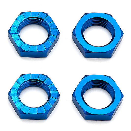 Team Associated FT Wheel Nuts, 17mm, Blue Aluminum