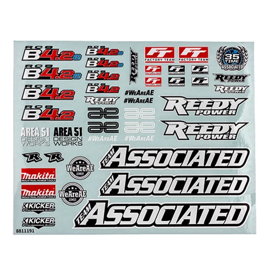 Team Associated RC8B4.2 Decal Sheet