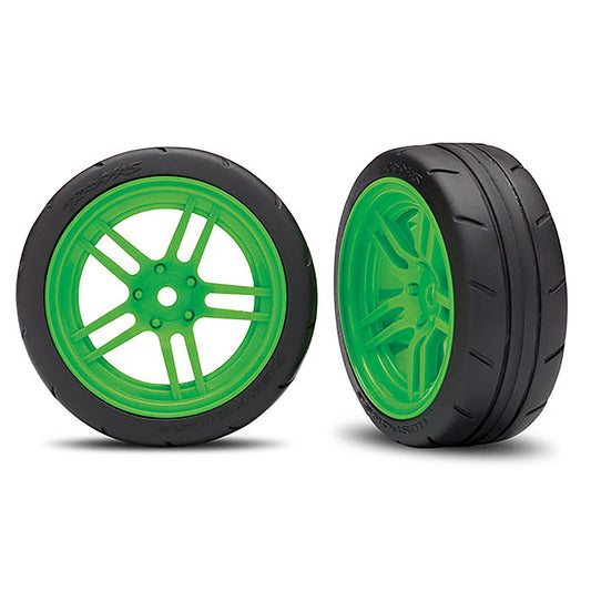 Traxxas 1.9" Green Front Wheels & Response Tires (2)
