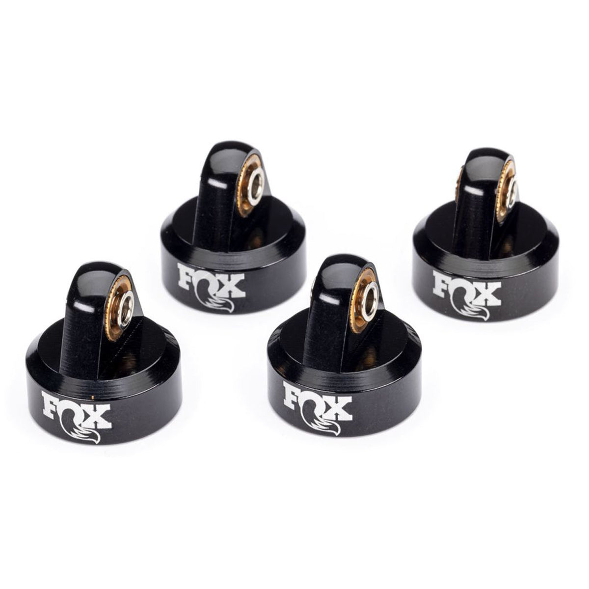 Traxxas GTR Shock Caps, Aluminum (black-anodized), Fox® Shocks (4)