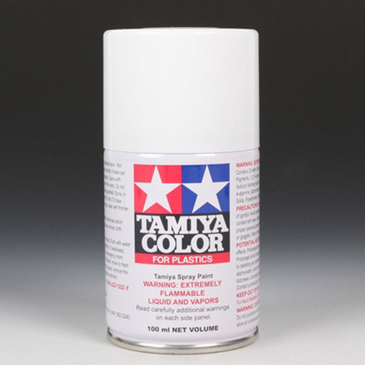 Tamiya Lacquer Spray Paint, TS-27 Matte White - 100ml Spray Can