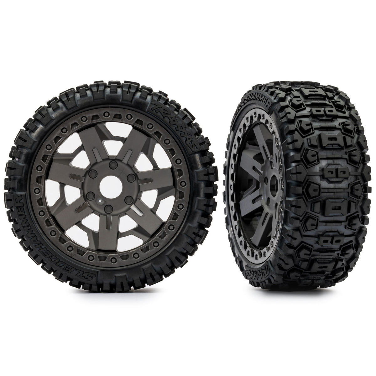 Traxxas Premounted Sledgehammer Tires on 3.0 Gray Wheels 17mm (2)