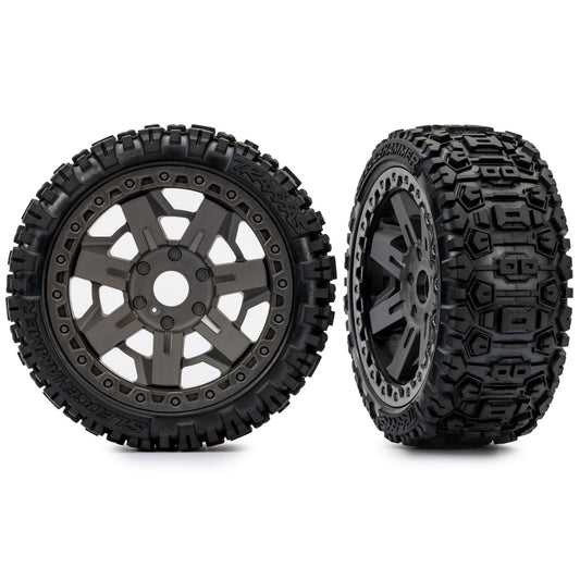 Traxxas Premounted Sledgehammer Tires on 3.0 Gray Wheels 17mm (2)