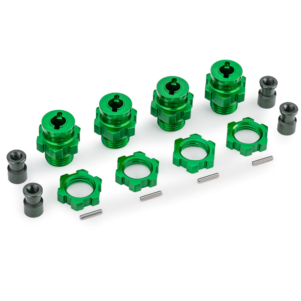 Traxxas 17mm Wheel Hubs/Nuts Heavy Duty Green