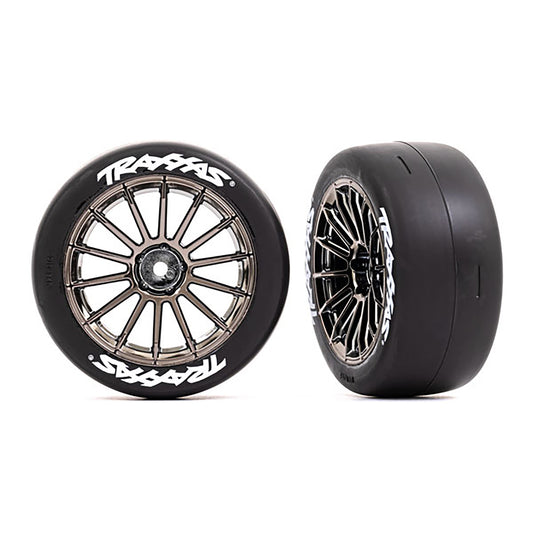 Traxxas Sticky 2.0" Response Pre-Mounted Tires w/Multi-Spoke Wheels (Satin Chrome) (2) (Front) (VXL)
