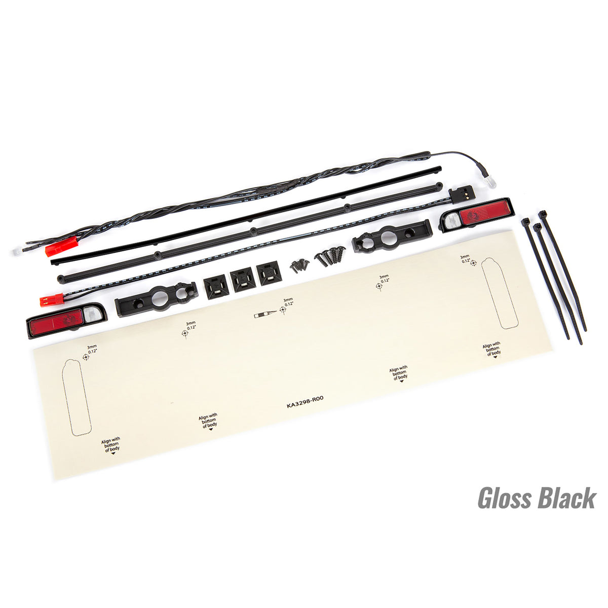 Traxxas Drag Slash Red LED Tail Lights with Black Trim