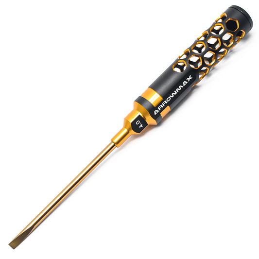 Arrowmax Flat Head Screwdriver 4.0 X 100mm Black Golden