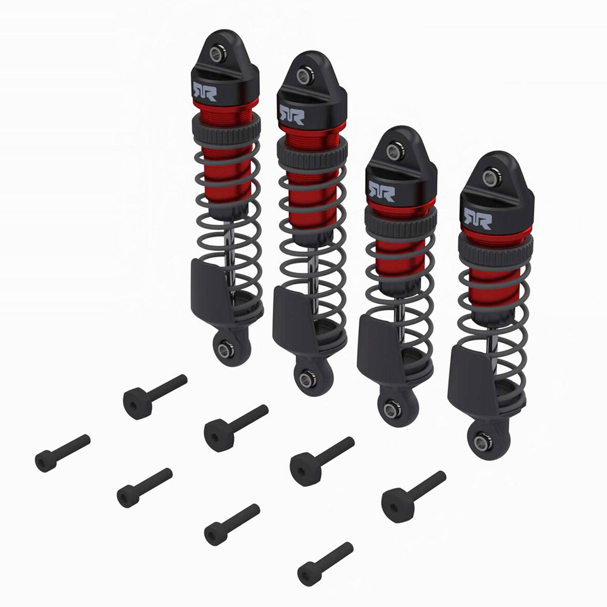 Arrma Aluminum Shock Set, F/R Assembled, 700cst Oil (Red) (4Pcs) - Mini Kraton