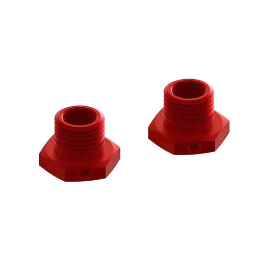 Arrma Aluminum Wheel Hex 17mm 14.6mm Thick Red (2)