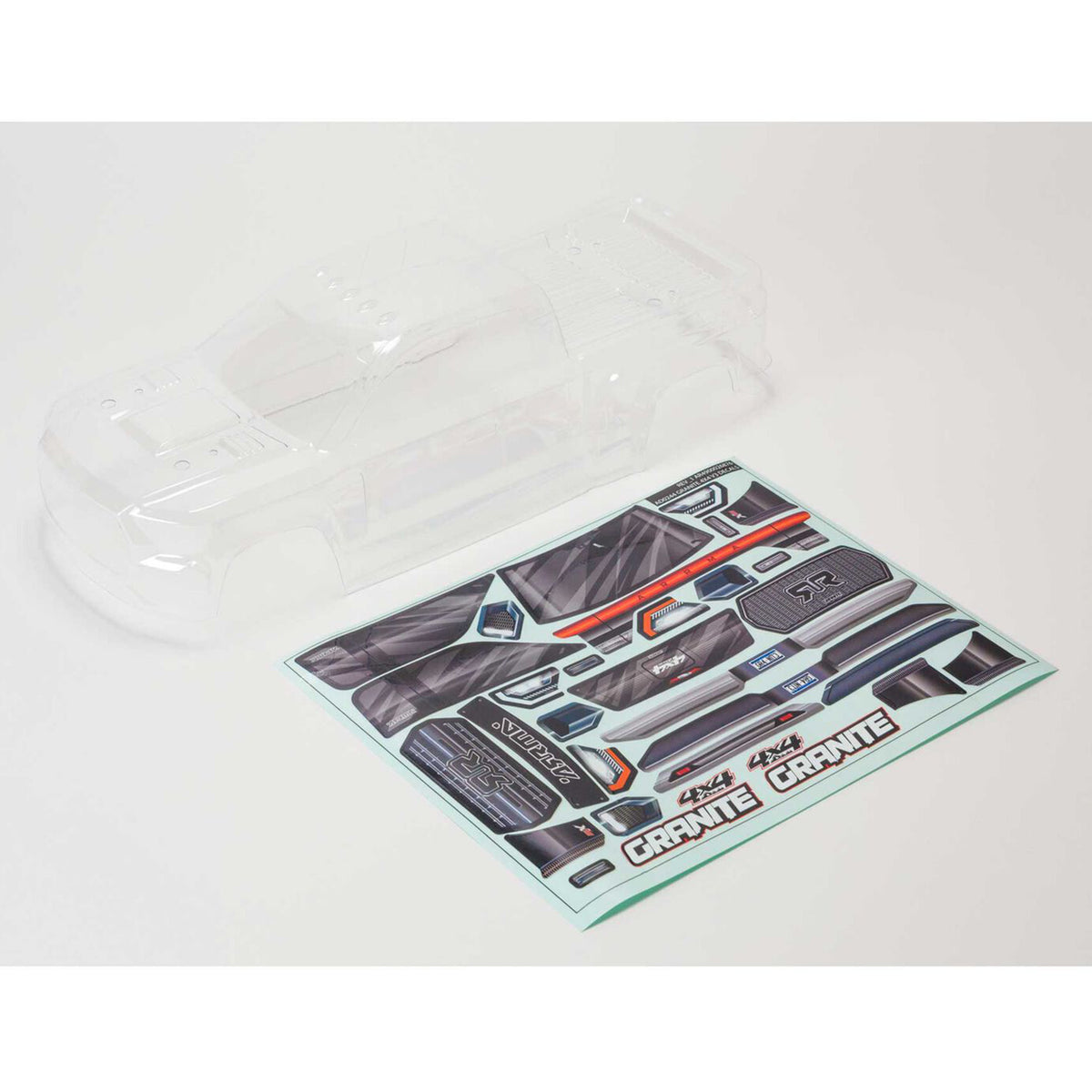 Arrma Granite 4X4 Clear Body w/Decals And Window Masks