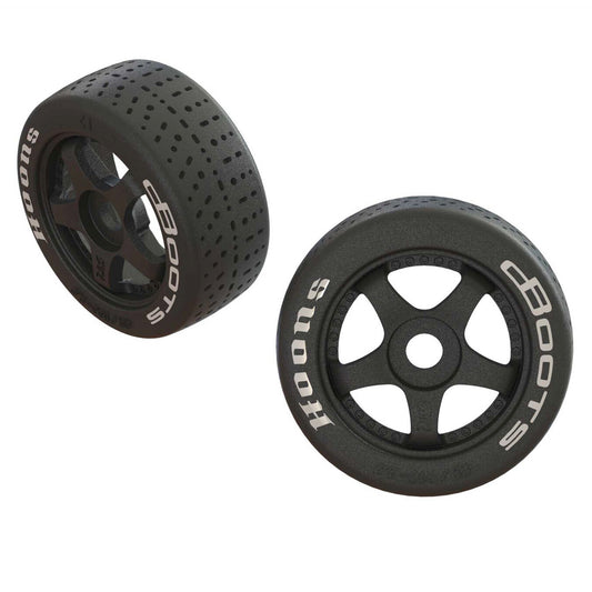 Arrma dBoots Hoons 42/100 2.9 Pre-Mounted Belted Tires, White, 17mm Hex, 5-Spoke (2)