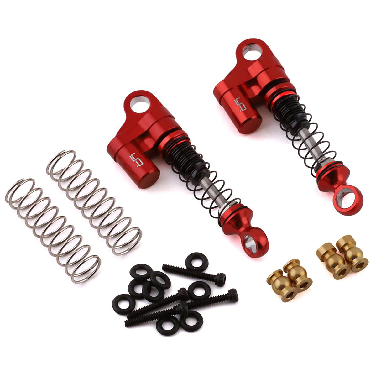 Yeah Racing SCX24 Aluminum Shock (Red) (2)