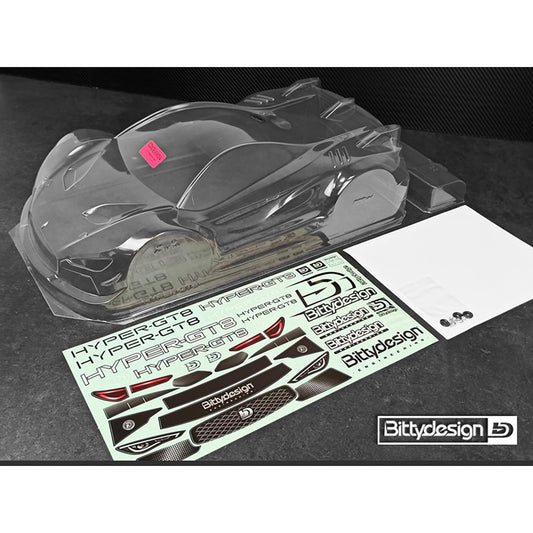 Bittydesign Hyper GT8 1/8 On-Road GT Body (Clear) (325mm Wheelbase)