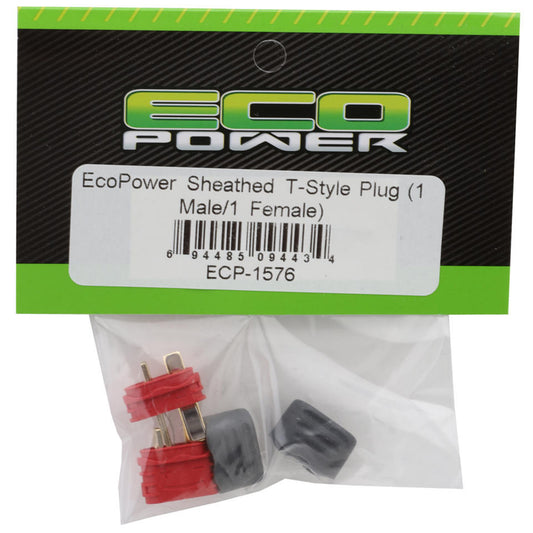 EcoPower Sheathed T-Style (Deans) Plug (1 Male/1 Female)