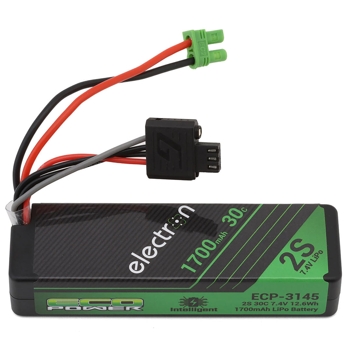 EcoPower "Electron" 2S 30C Intelligent LiPo Battery w/EC2 Plug (7.4V/1700mAh) (Losi™ Nascar/Arrma™ Grom Granite, Typhon, Mojave)
