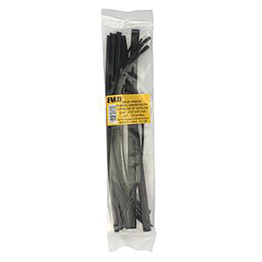 Enkay Black Heat Shrink Tube Assortment 12pc