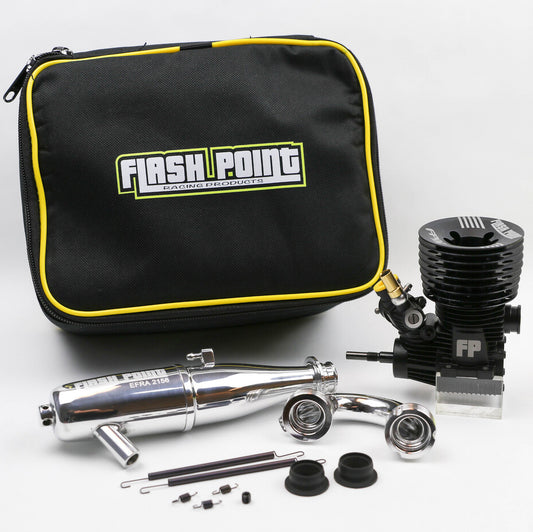 Flash Point FP02 .21 3-Port Competition Nitro Buggy Engine Combo (Ceramic Rear Bearing) w/FP2500 Pipe