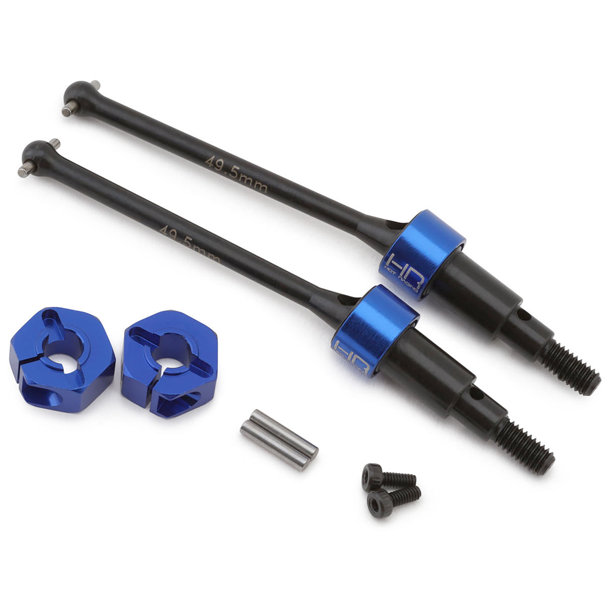 Hot Racing Arrma Grom HD Steel Rear Drive Shaft Set (Blue) (2) (49.5mm)