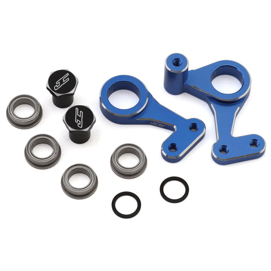 JConcepts RC10 Classic Aluminum Steering Bell Crank Set (Blue)
