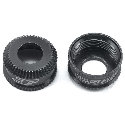JConcepts Fin Aluminum VCS Shock Bottom Cap (Black) (2)