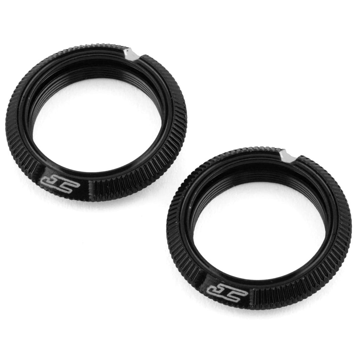 JConcepts Team Associated Fin Aluminum 13mm Shock Collars (Black) (2)