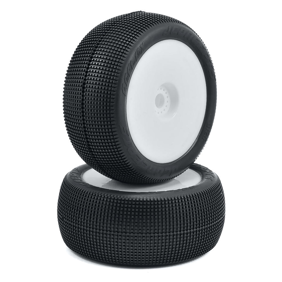 JConcepts Reflex 4.0" Pre-Mounted 1/8th Truggy Tires (2) (White) (Green)