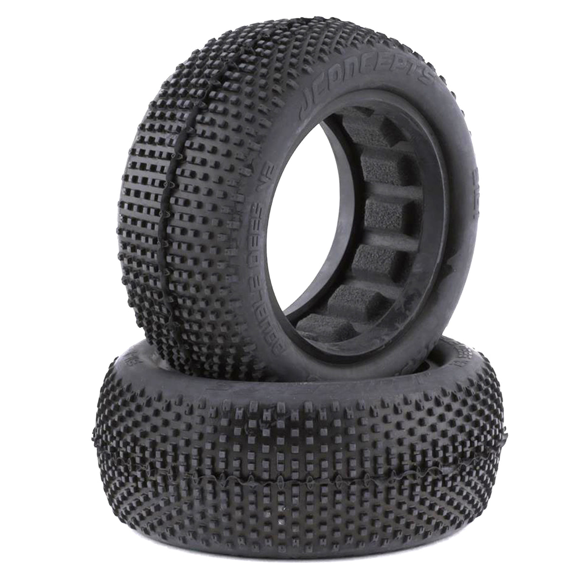 JConcepts Double Dee's V2 2.2" 4WD Front Buggy Tires (2) (Green)