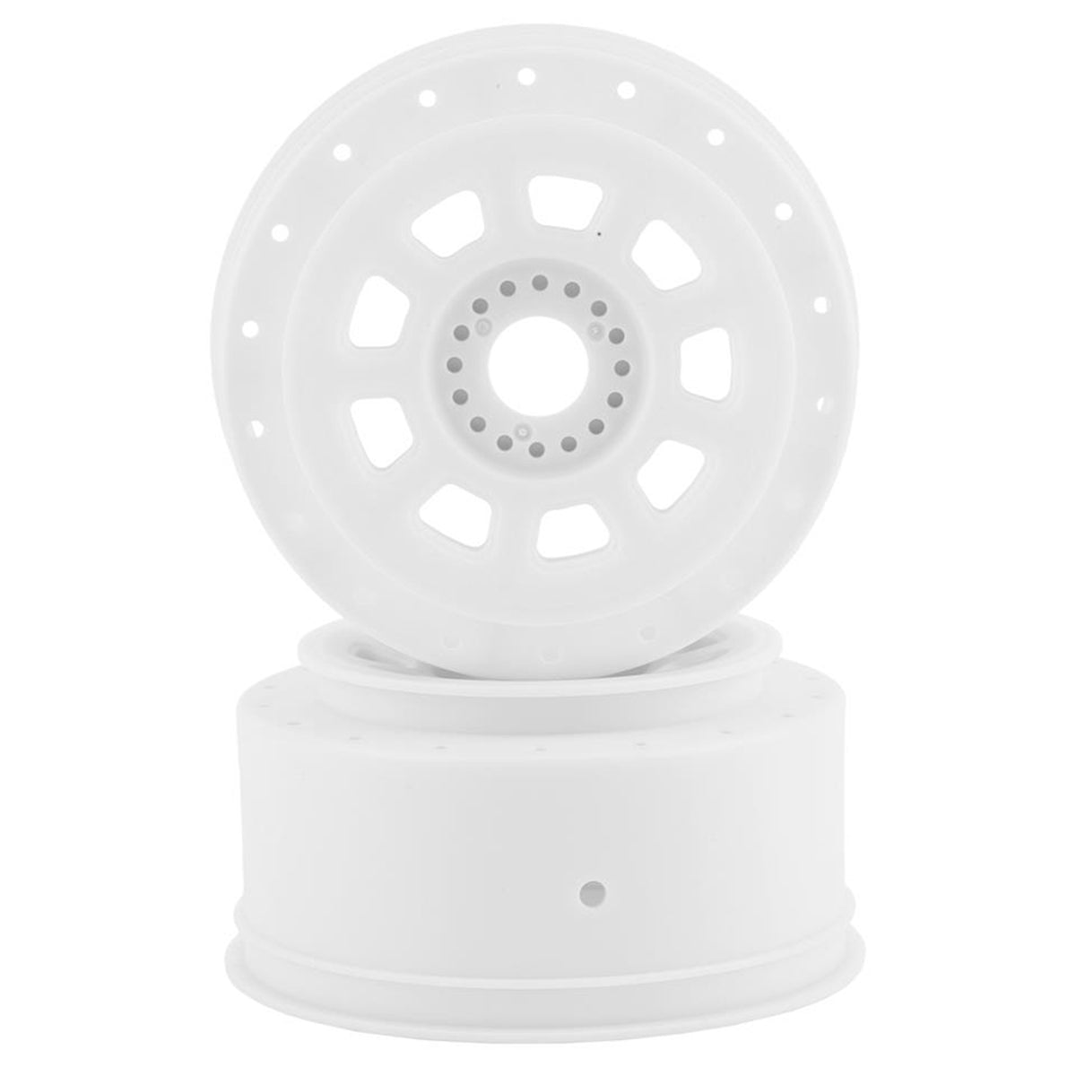 JConcepts 9-Shot Short Course Dirt Oval Wheels (2) (White) w/17mm Hex