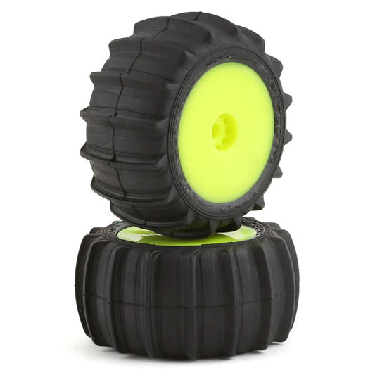 JConcepts Mini-T 2.0 Animal Pre-Mounted Rear Tires (Yellow) (2) (Green)