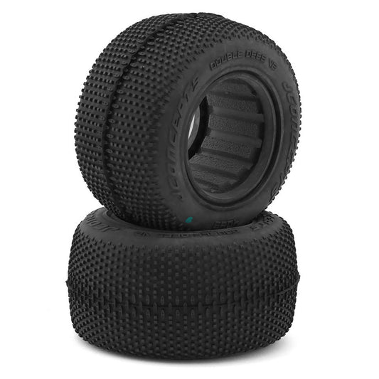 JConcepts Double Dee's V2 2.2" 1/10 Stadium Truck Tires (2) (Green)