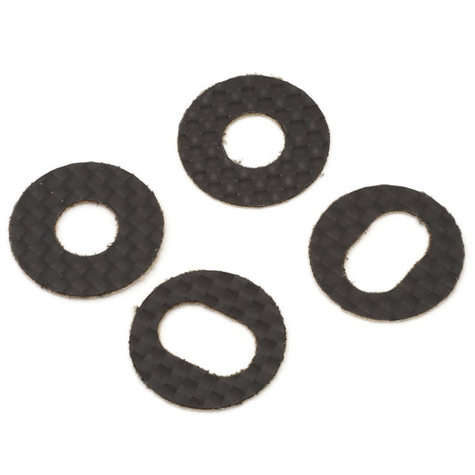 JConcepts Carbon Fiber Adhesive Body Mount Washers (fits 1/8 Off Road Mounts)(4)