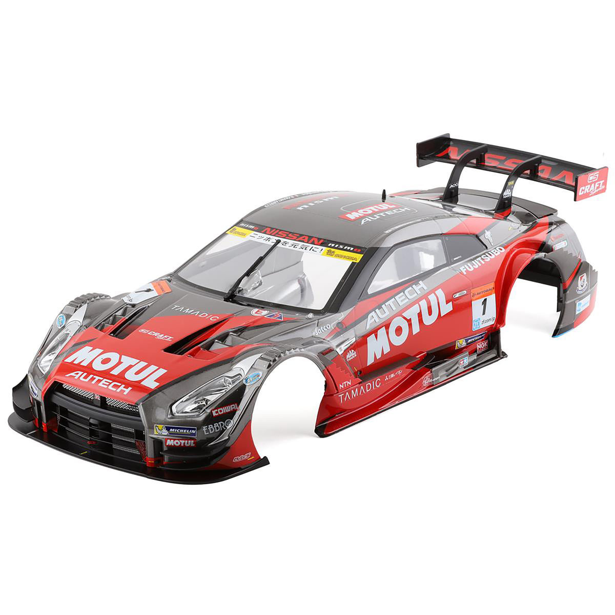 Killerbody Motul Autech R35 GT-R 2016 NISMO Pre-Painted 1/10 Touring Car Body (Black/Red)