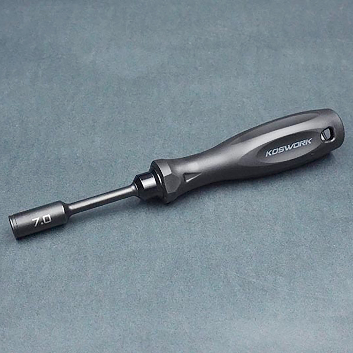 Koswork Steel 7mm Wheel Nut Driver (For 4mm nut) (w/68mm Tip) (Light Tri Handle)