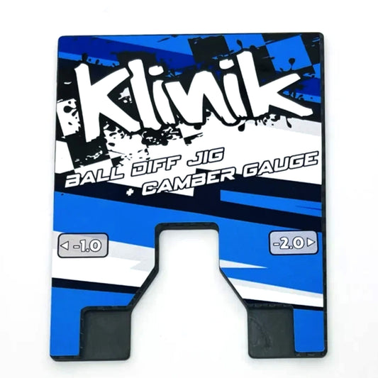 Klinik RC Carbon Fiber Ball Diff Jig and Camber Gauge