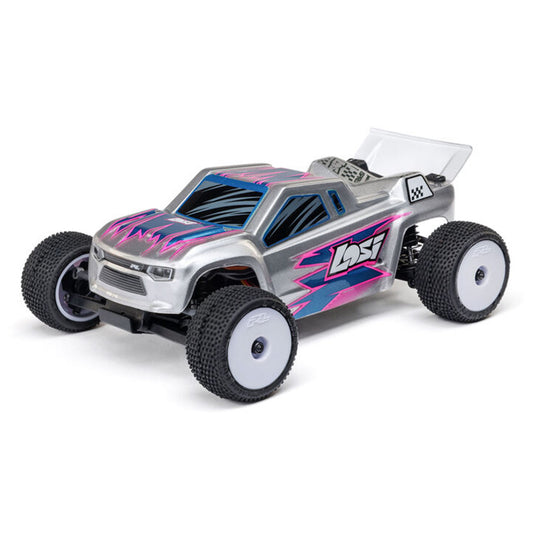 Losi Micro-T 1/28 RTR 2WD Stadium Truck (Silver) w/2.4GHz Radio, Battery, Charger