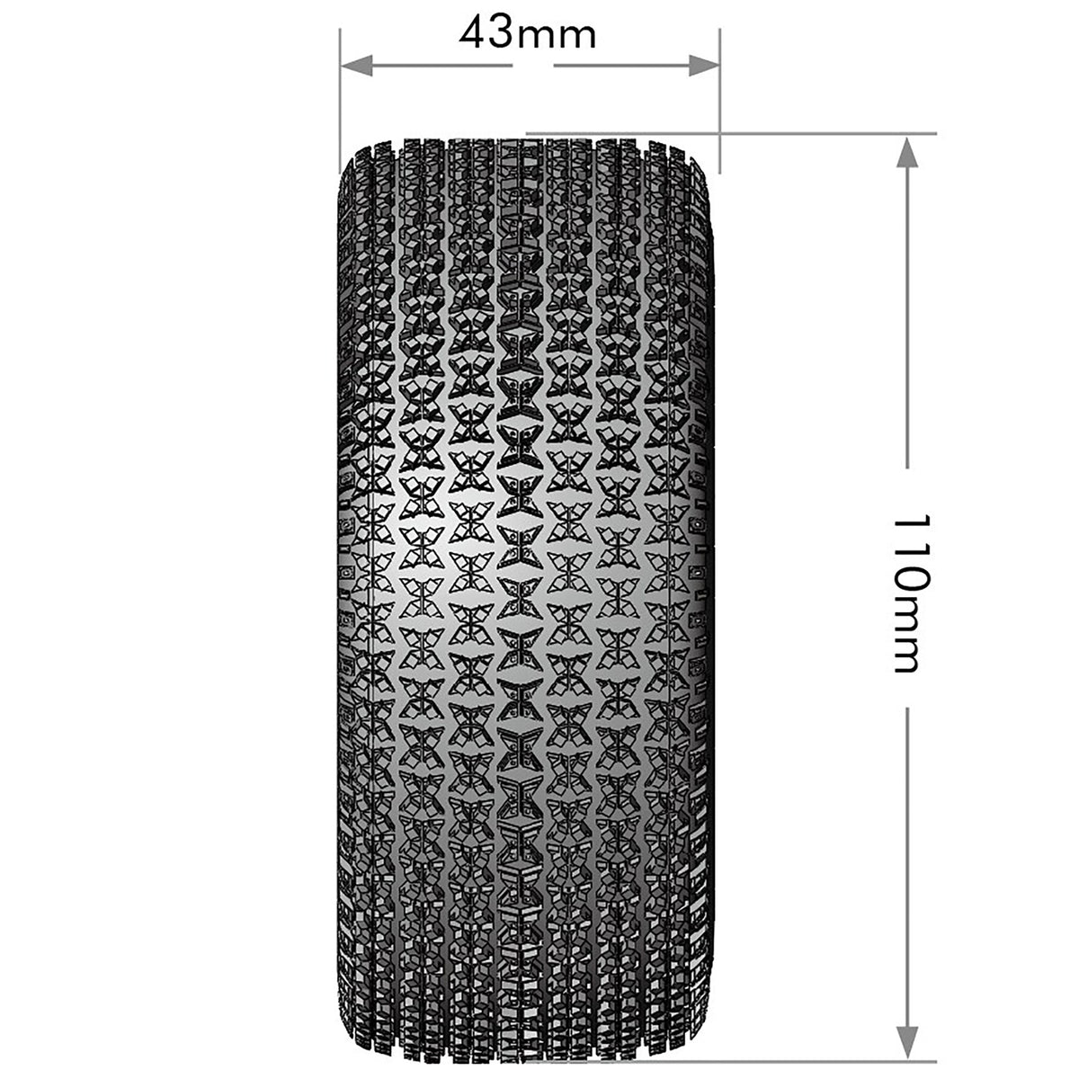 Louise R/C SC-Maglev 1/10 Short Course Tires, Soft, 12, 14 & 17mm Removable Hex on Black Rim (2)