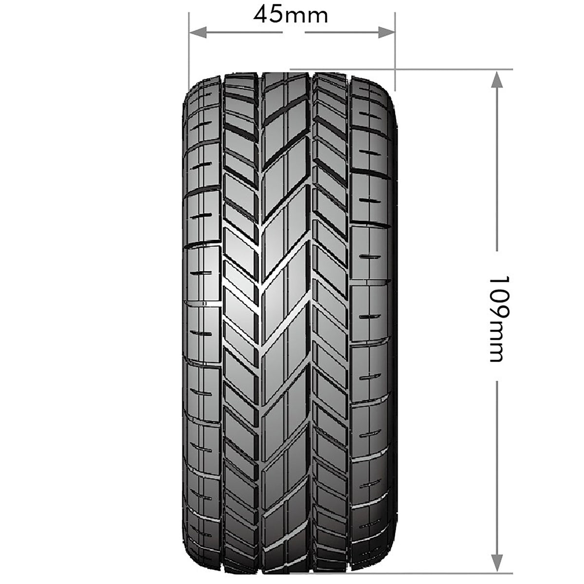 Louise R/C SC-Rocket M Oval Track 1/10 Short Course Tires, Soft, 12, 14 & 17mm Removable Hex on Black Rim (2)