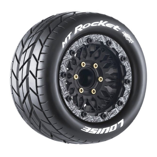 Louise R/C MFT MT-Rocket Soft 1/10 Monster Truck Tires, 12, 14, 17mm Removable Hex - 1 Pair