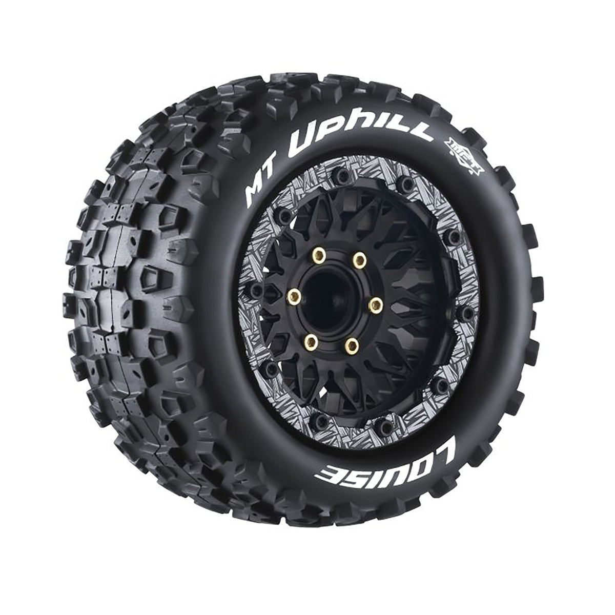Louise R/C MFT MT-Uphill Soft 1/10 Monster Truck Tires, 12, 14, 17mm Removable Hex - 1 Pair