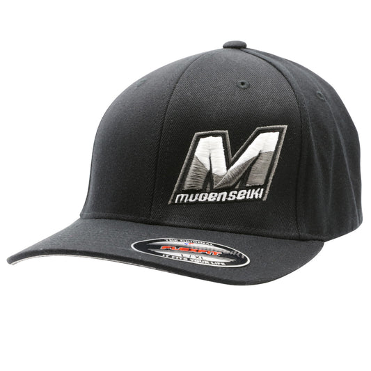 Mugen Seiki "M" Logo Flexfit Baseball Cap (Black) (L/XL)