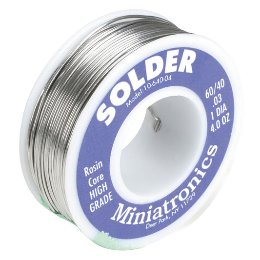 Miniatronics Rosin Core Solder 60/40, 4oz