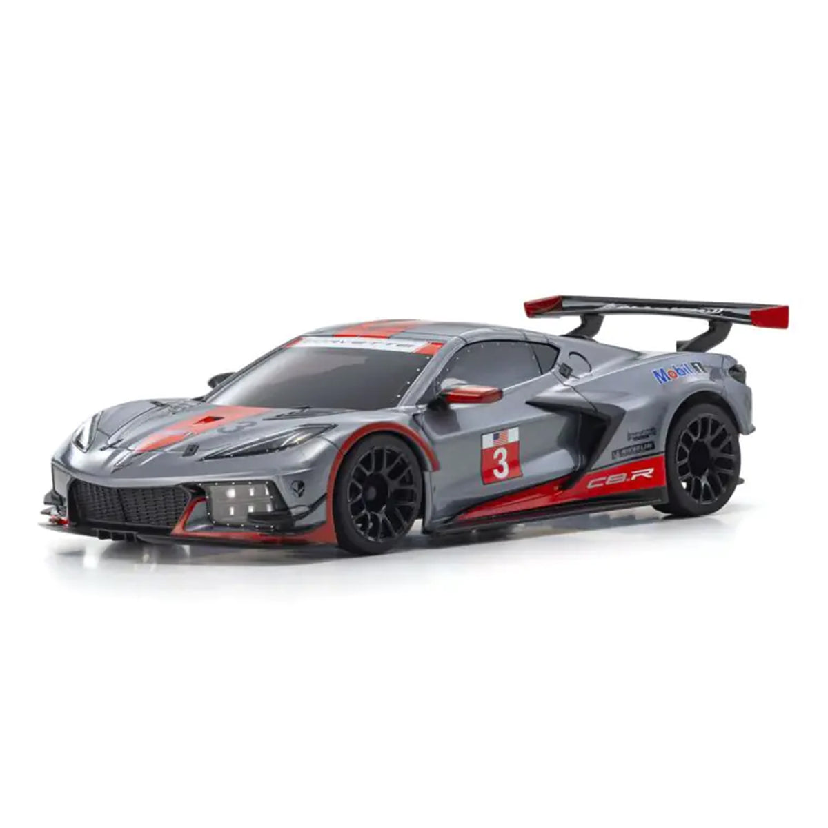 Kyosho Auto Scale Mini-Z MR-04 Chevrolet Corvette C8.R Pre-Painted Body (Gun Metal/Red)